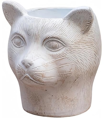 Amazon.co.jp: 鉢花 植木動物の頭のプランターポット猫の顔プランター